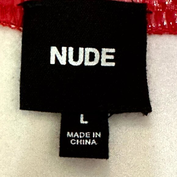 NWOT Y2K Red PU Skirt High Slit Punk Metal Fetish Dolls Kill Mini Stretch Sexy L - Picture 10 of 12